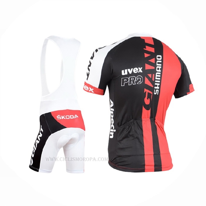 2015 Ropa Ciclismo Giant Alpecin Rojo Blanco Mangas Corta y Culotte Corto